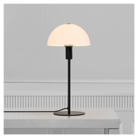 Stolová lampa Ellen so skleneným tienidlom, čierna