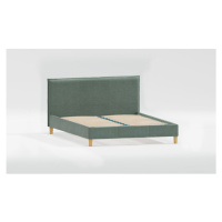Zelená čalúnená dvojlôžková posteľ s roštom 160x200 cm Tina – Ropez