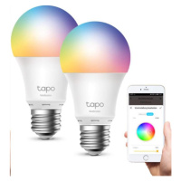 TP-Link Tapo L530E(2-pack) múdra WiFi stmievateľná LED žiarovka (farebná, 2500K-6500K, 806lm, 2,