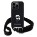 Karl Lagerfeld Saffiano Crossbody Metal Ikonik Kryt pre iPhone 15 Pro, Čierny