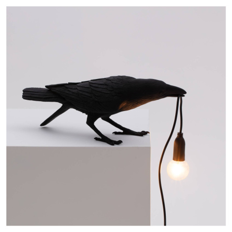 Terasové LED svietidlo Bird Lamp hrajúce čierna