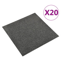 vidaXL Kobercové podlahové dlaždice 20 ks 5 m² 50x50 cm antracitové