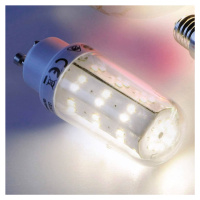 GU10 4W LED žiarovka tvar trubice číra 69 diód LED