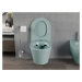 MEXEN - Rico Závesná WC misa Rimless vrátane sedátka s slow, Duroplast, svetlo zelená mat 307240