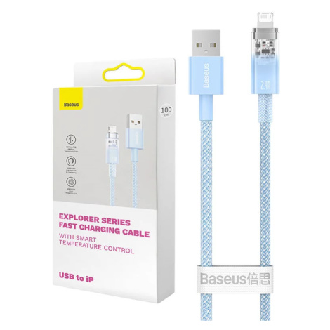 Kábel Fast Charging cable Baseus USB-A to Lightning  Explorer Series 2m, 2.4A, blue (69321726290