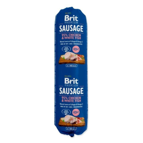 Saláma Brit Sausage kura a biela ryba 800g