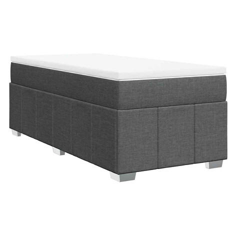 vidaXL Boxspring posteÄľ s matracom tmavosivĂˇ 100x200 cm lĂˇtka