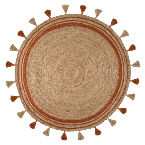Kusový koberec Lunar Jute Circle Orange Rozmery koberca: 150x150 kruh Flair Rugs