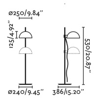 Stolová lampa Dominica, matná čierna, oceľ, výška 53 cm