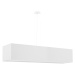 Biele závesné svietidlo so skleneno-textilným tienidlom Gryfin – Nice Lamps