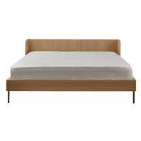 Dvojlôžková posteľ v dekore duba 160x200 cm v prírodnej farbe Wrap – Bonami Selection