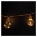 Solight LED dekoratívne žiarovky na prírodnom povraze, 10x žiarovka, 30 LED, 180 cm, časovač, 3x