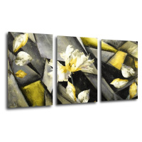 Impresi Obraz Abstraktné žlto sivý - 120 x 60 cm (3 dielný)