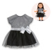Oblečenie Evening Dress Black and Grey Ma Corolle pre 36 cm bábiku od 4 rokov