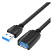 Kábel Extension Cable USB 3.0, male USB to female USB, Vention 2m (Black)