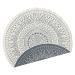Kusový koberec Twin-Wendeteppiche 103143 creme grau kruh – na ven i na doma - 140x140 (průměr) k