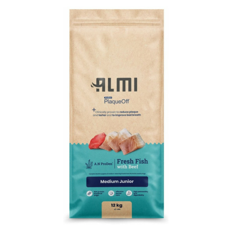 ALMI Medium Junior Granule s morskou riasou, 12 kg