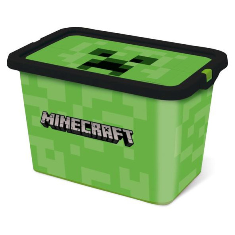 STOR Plastový úložný box s vekom Minecraft 7l