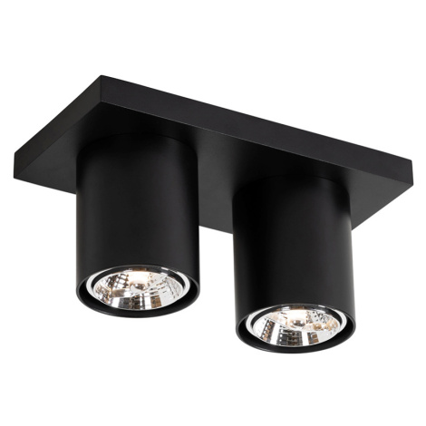 Moderné stropné bodové svietidlo čierne 2-svetlo - Tubo QAZQA