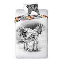 FARO bavlnená posteľná bielizeň Wild Zebra 140 × 200 cm