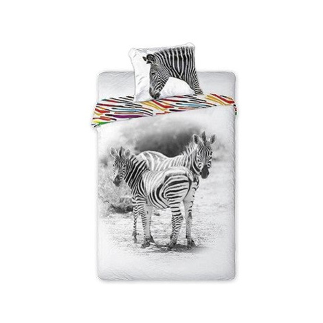 FARO bavlnená posteľná bielizeň Wild Zebra 140 × 200 cm