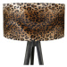 Stojacia lampa statív čierny s tienidlom leopard 50 cm - Tripod Classic