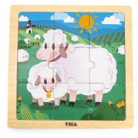 Puzzle na podstavci Viga 44622 9 dielikov - ovečka