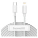 Kábel Baseus Simple Wisdom Data Cable Kit USB-C to Lightning 1.5m White (6953156230323)