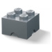 LEGO® Úložný box 25 x 25 x 18 cm tmavo šedý