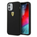 Kryt Ferrari - iPhone 12 mini 5,4" Black Hardcase On Track Silicone (FESSIHCP12SBK)