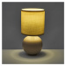 Béžová keramická stolová lampa s textilným tienidlom (výška  24,5 cm) – Casa Selección