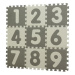BABYDAN Hracia podložka Puzzle Grey s Číslami 90 x 90 cm