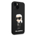 Silikónové puzdro Karl Lagerfeld na Apple iPhone 15 KLHCP15SSNIKBCK Liquid Silicone Ikonik NFT č