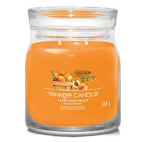 YANKEE CANDLE 1631781E FARM FRESH PEACH STREDNA SVIECKA SIGNATURE 368G