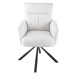 LuxD 26675 Dizajnová otočná stolička Maddison biela