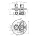 NOVASERVIS - Sprchová termostatická batéria 3-cestný ventil Aquamat chróm 2650RX,0