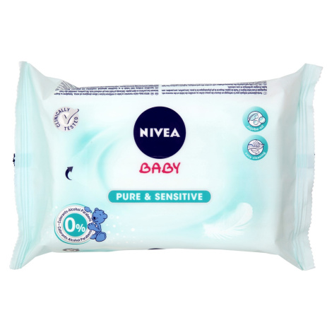 Nivea Pure & Sensitive vlhčené utierky 63ks