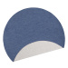 Kusový koberec Twin-Wendeteppiche 103100 blau creme kruh – na ven i na doma - 140x140 (průměr) k