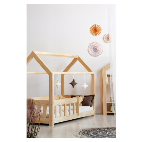 Domčeková detská posteľ z borovicového dreva 80x200 cm Mila MBP - Adeko