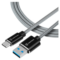 Tactical Fast Rope Aramid Nabíjací kábel USB-A/USB-C 2m, Sivý
