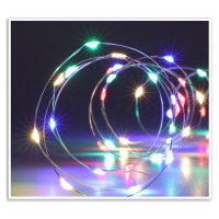 Svetelný drôt s časovačom Silver lights 100 LED, farebná, 495 cm