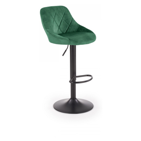 Barová stolička Kody tmavo zelená Halmar