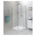 POLYSAN - FLEXIA sprchová vanička z liateho mramoru štvrťkruh, s možnosťou úpravy rozmeru, 80x80