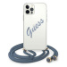 Puzdro Guess GUHCP12MCRTVSBL na Aplle iPhone 12/12 Pro Script Vintage modré