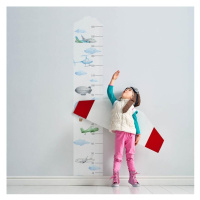 Nálepka detský výškový meter na stenu s leteckým motívom