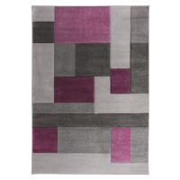 Kusový koberec Hand Carved Cosmos Purple/Grey - 80x150 cm Flair Rugs koberce