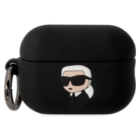 Karl Lagerfeld 3D Logo NFT Karl Head Silikónové puzdro Airpods Pro 2 čierne