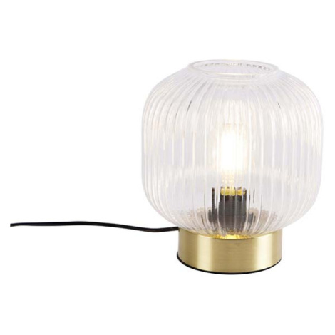 Art deco stolná lampa mosadz - Karel QAZQA