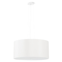 Biele závesné svietidlo s textilným tienidlom ø 50 cm Volta – Nice Lamps