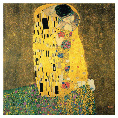 Reprodukcia obrazu Gustav Klimt - The Kiss, 70 x 70 cm Fedkolor